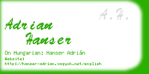 adrian hanser business card